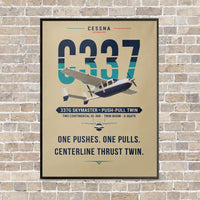 Thumbnail for Cessna 337G Skymaster - Original - Canvas Framed - Beige