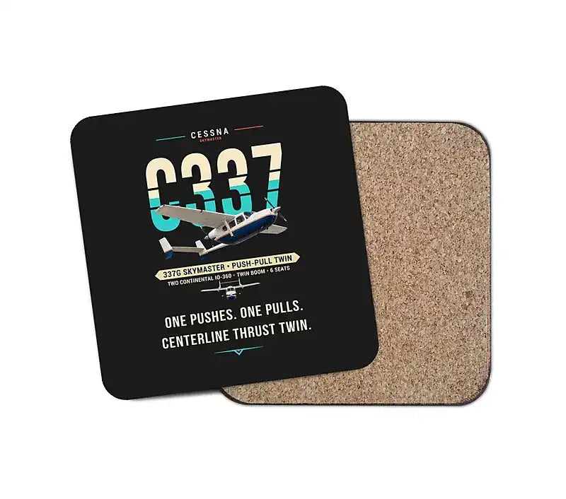 Cessna 337G Skymaster - Original - Coaster - Black