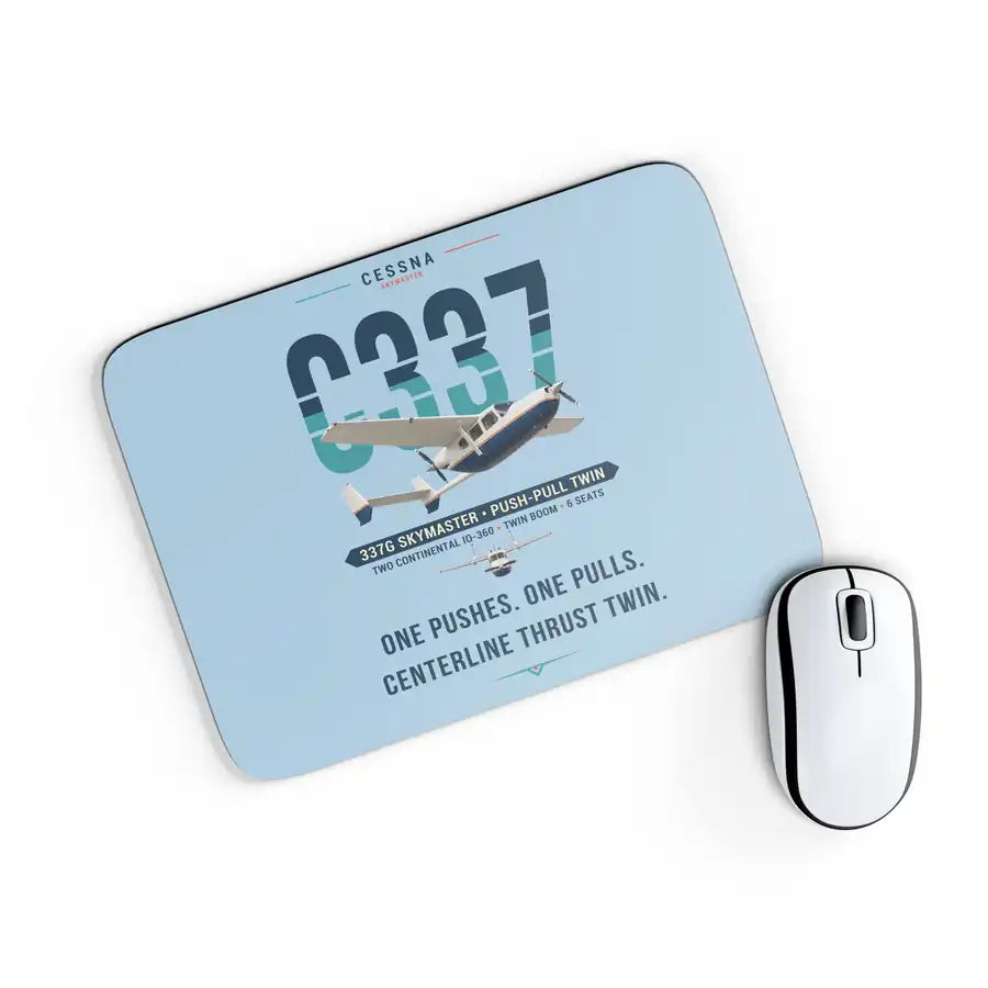 Cessna 337G Skymaster - Original - Mouse Pad - Light Blue