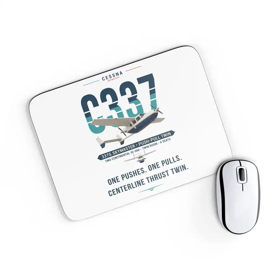 Cessna 337G Skymaster - Original - Mouse Pad - White