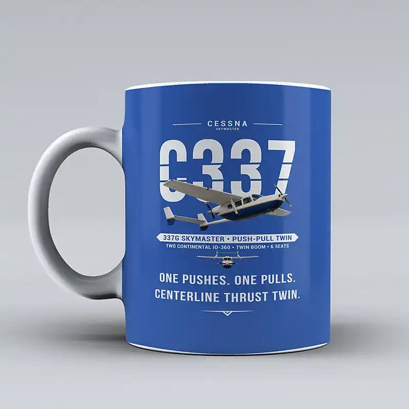 Cessna 337G Skymaster - Original - Mug - Blue