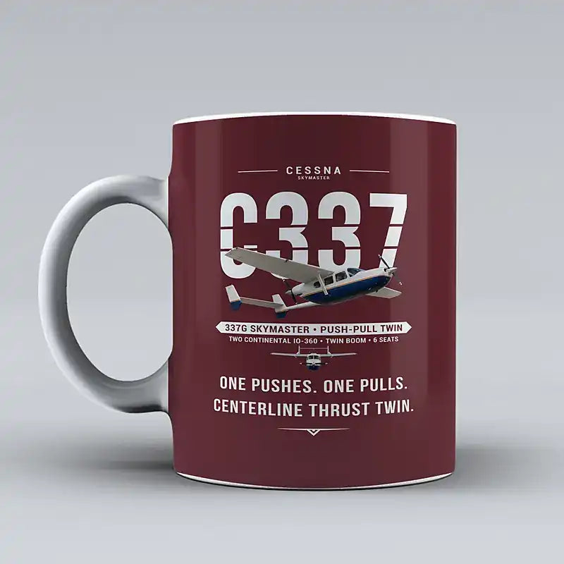 Cessna 337G Skymaster - Original - Mug - Dark Red