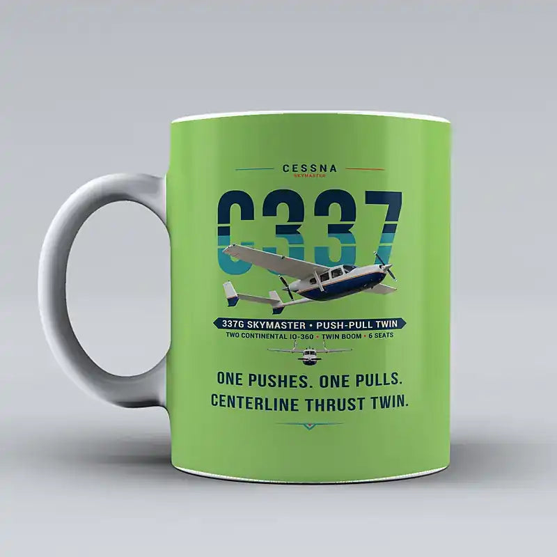 Cessna 337G Skymaster - Original - Mug - Light Green