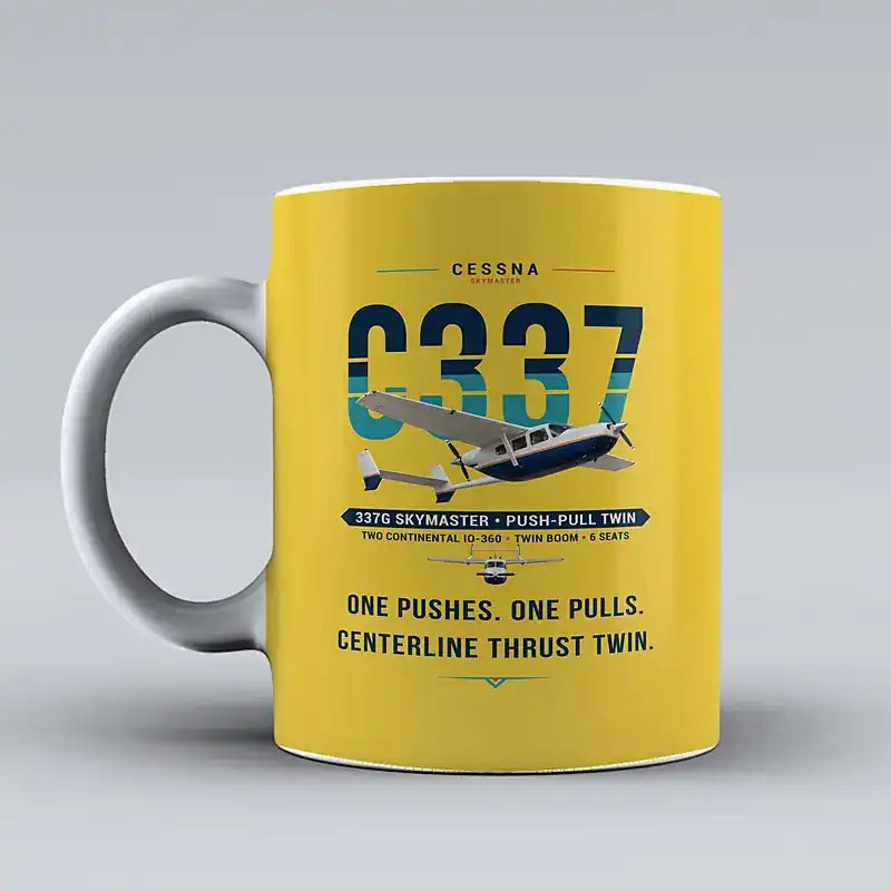 Cessna 337G Skymaster - Original - Mug - Yellow