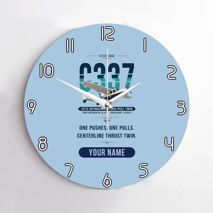 Cessna 337G Skymaster - Original + Name - No Frame - Light Blue