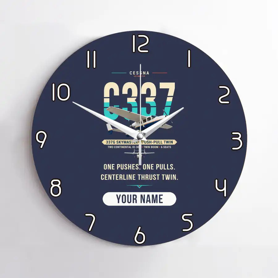 Cessna 337G Skymaster - Original + Name - No Frame - Navy Blue