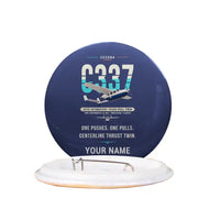 Thumbnail for Cessna 337G Skymaster - Original + Name - Pin - Navy Blue