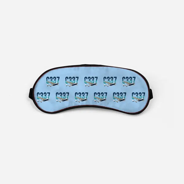 Cessna 337G Skymaster - Original Pattern - Sleep Mask - Light Blue