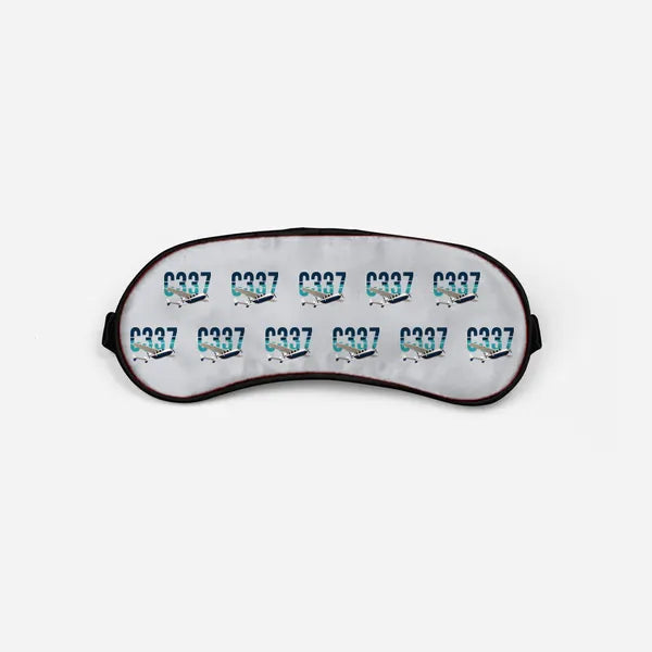 Cessna 337G Skymaster - Original Pattern - Sleep Mask - Light Gray