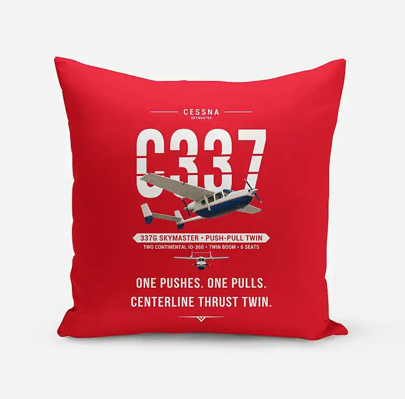 Cessna 337G Skymaster - Original - Pillow - Red