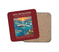 Thumbnail for Cessna 337G Skymaster - Poster - Coaster - Dark Red