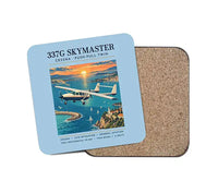 Thumbnail for Cessna 337G Skymaster - Poster - Coaster - Light Blue