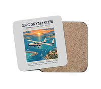 Thumbnail for Cessna 337G Skymaster - Poster - Coaster - Light Gray