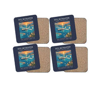 Thumbnail for Cessna 337G Skymaster - Poster - Coaster Set - Navy Blue