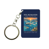 Thumbnail for Cessna 337G Skymaster - Poster - Key Chain - Navy Blue