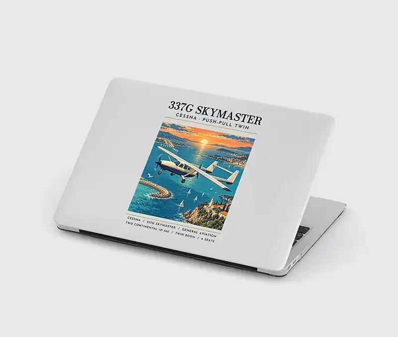 Cessna 337G Skymaster - Poster - MacBook Case - Light Gray