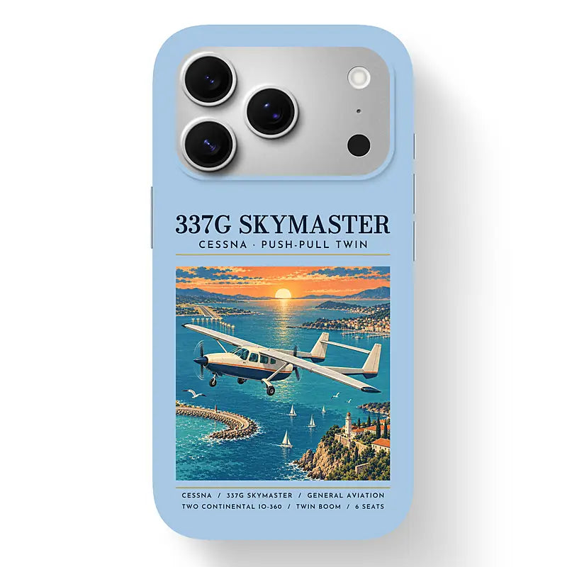 Cessna 337G Skymaster - Poster - MagSafe iPhone 17 Pro - Light Blue
