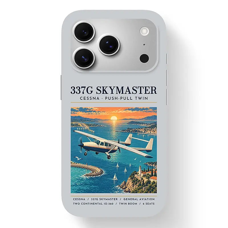 Cessna 337G Skymaster - Poster - MagSafe iPhone 17 Pro - Light Gray