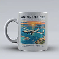 Thumbnail for Cessna 337G Skymaster - Poster - Mug - Light Gray