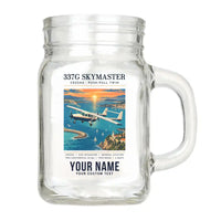Thumbnail for Cessna 337G Skymaster - Poster + Name - Cocktail Glass (Mason Jar)