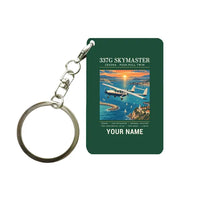 Thumbnail for Cessna 337G Skymaster - Poster + Name - Key Chain - Dark Green