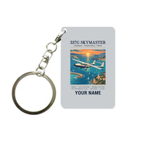 Thumbnail for Cessna 337G Skymaster - Poster + Name - Key Chain - Light Gray