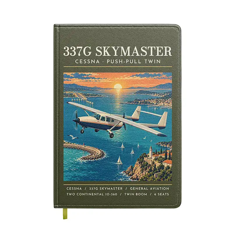 Cessna 337G Skymaster - Poster - Notebook - Green Army