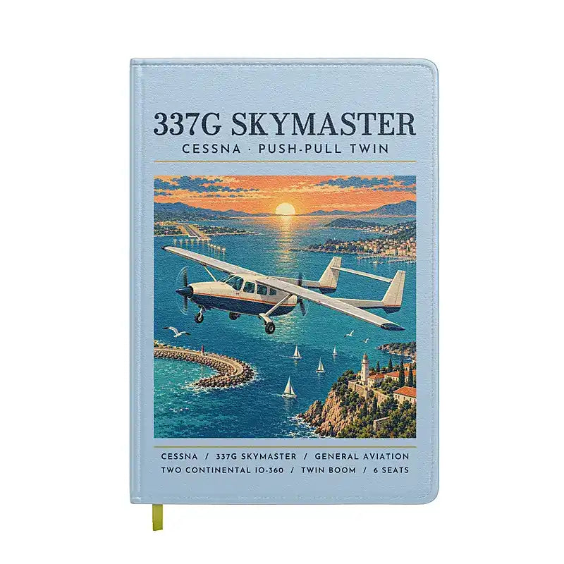 Cessna 337G Skymaster - Poster - Notebook - Light Blue
