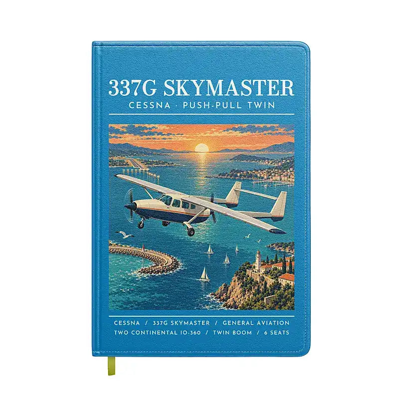 Cessna 337G Skymaster - Poster - Notebook - Turquoise