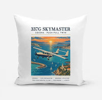 Thumbnail for Cessna 337G Skymaster - Poster - Pillow - White