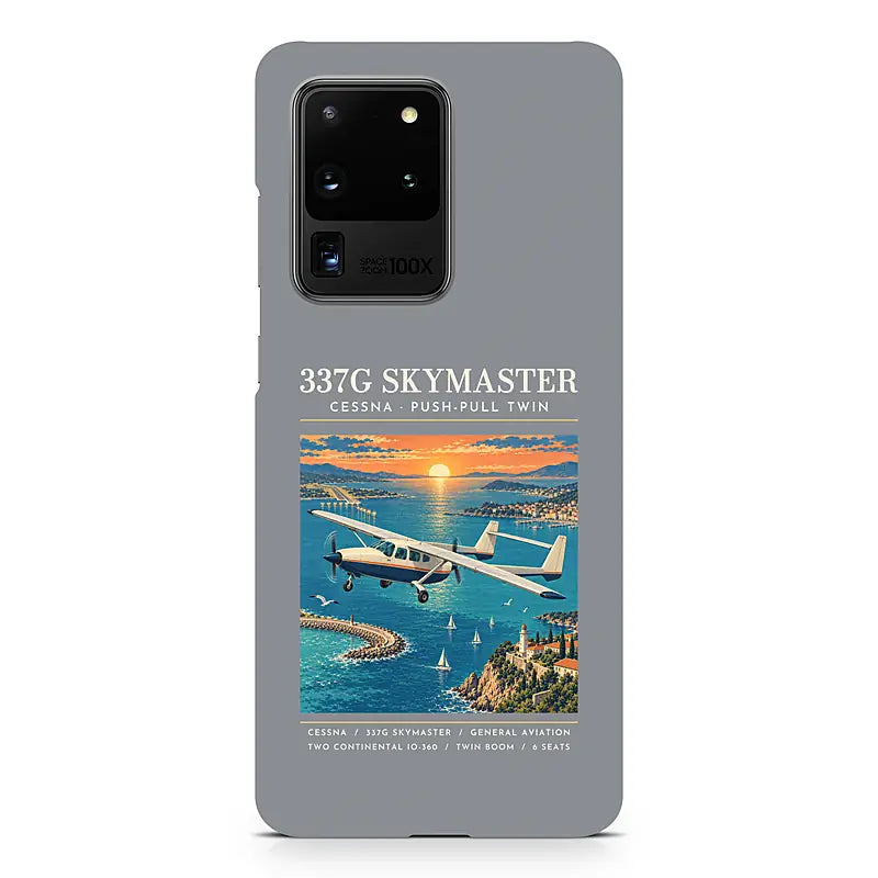 Cessna 337G Skymaster - Poster - Samsung Case - Gray