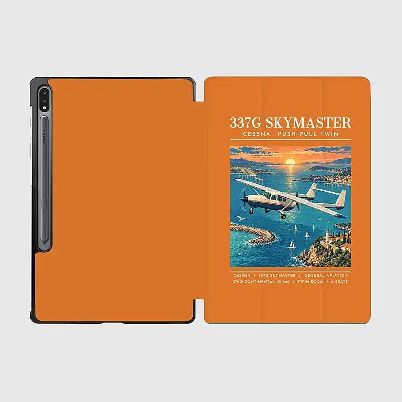 Cessna 337G Skymaster - Poster - Samsung Tablet - Orange