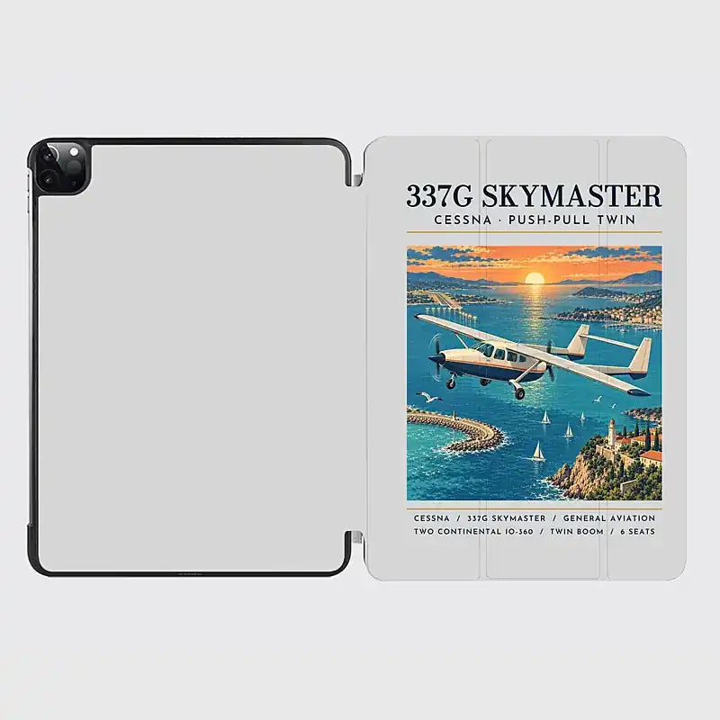 Cessna 337G Skymaster - Poster - iPad Case - Light Gray