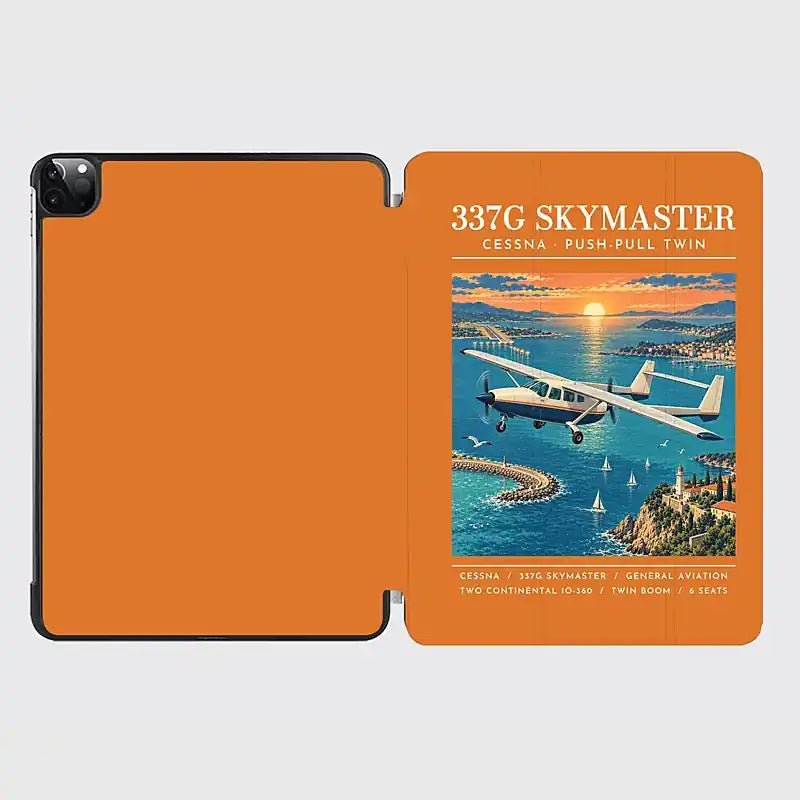 Cessna 337G Skymaster - Poster - iPad Case - Orange