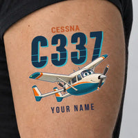 Thumbnail for Cessna 337G Skymaster - Tattoo - Cartoon + Name - Man
