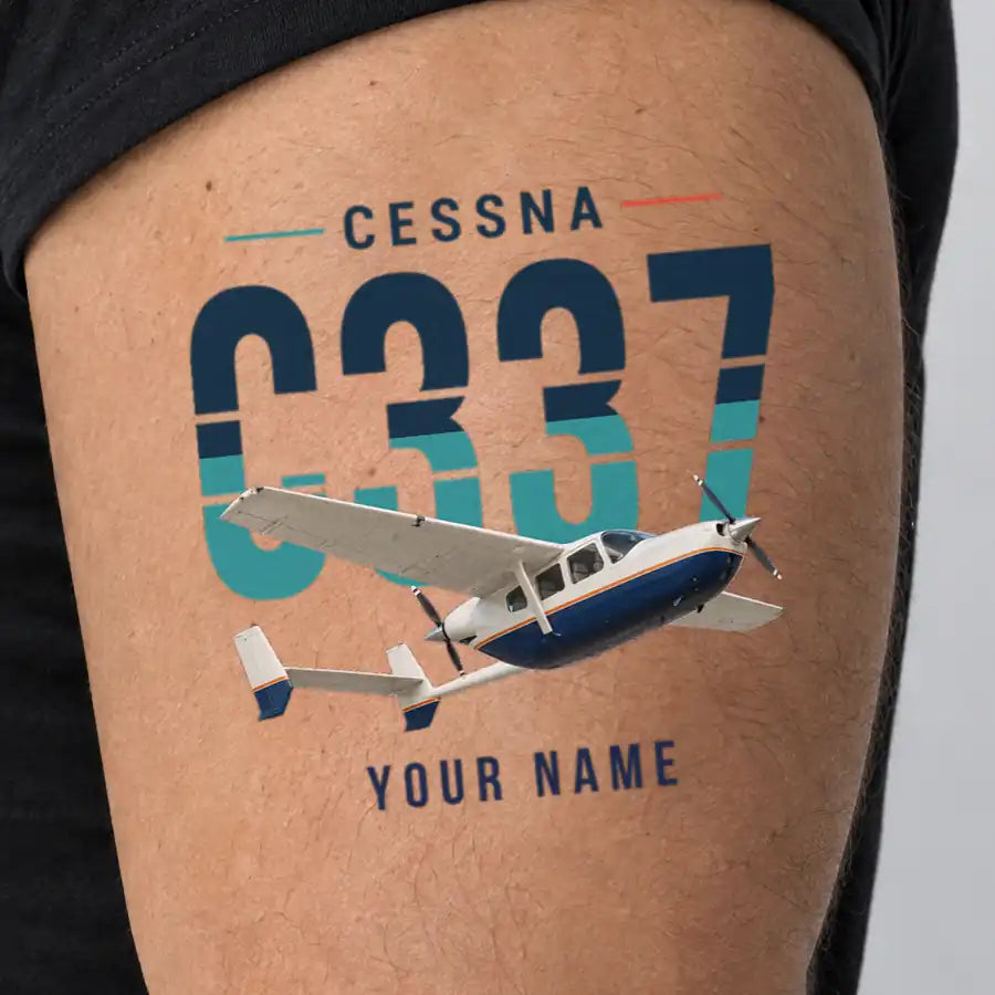Cessna 337G Skymaster - Tattoo - Original + Name - Man