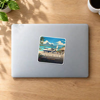 Thumbnail for Cessna 408 SkyCourier - 3D + Name - Square Sticker - MacBook
