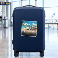 Thumbnail for Cessna 408 SkyCourier - 3D + Name - Square Sticker - Suitcase