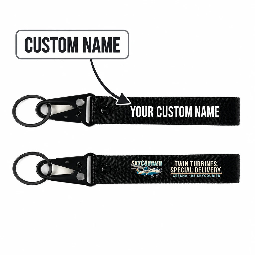 Cessna 408 SkyCourier Hawk-Shaped Key Chains - Black - Cartoon - Personalized