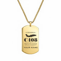 Thumbnail for Cessna 408 SkyCourier - Necklace - Heritage + Name - Gold