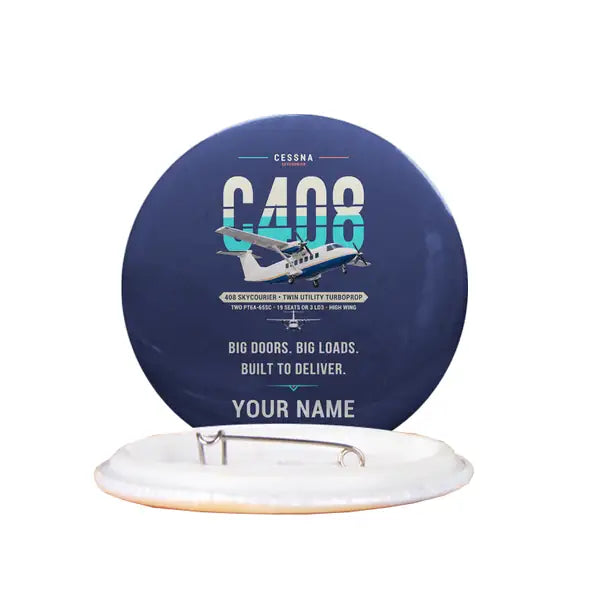Cessna 408 SkyCourier - Original + Name - Pin - Navy Blue