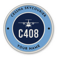 Thumbnail for Cessna 408 SkyCourier Patches - Circle + Name - Sky Navy