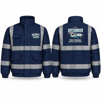 Thumbnail for Cessna 408 SkyCourier Reflective Winter Jackets - Cartoon - Navy Blue