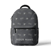 Thumbnail for Cessna 414A Chancellor - 3D Backpack - 3D Pattern + Name - Gray