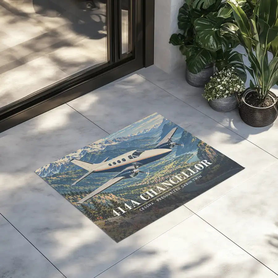 Cessna 414A Chancellor - 3D - Door Mat