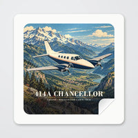 Thumbnail for Cessna 414A Chancellor - 3D - Square Sticker - Peel