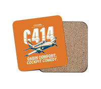 Thumbnail for Cessna 414A Chancellor - Cartoon - Coaster - Orange