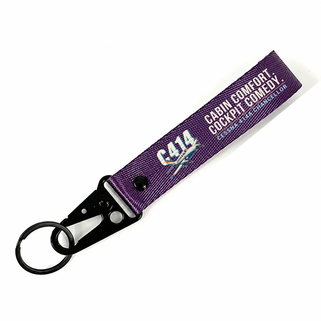 Cessna 414A Chancellor Hawk-Shaped Key Chains - Purple - Cartoon