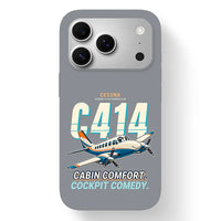 Thumbnail for Cessna 414A Chancellor - Cartoon - MagSafe iPhone 17 Pro - Gray