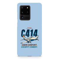 Thumbnail for Cessna 414A Chancellor - Cartoon - Samsung Case - Light Blue